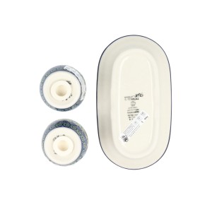 Solniczka i pieprzniczka Ceramika Artystyczna Bolesławiec komplet S131 dekU3195