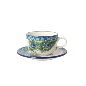 Filiżanka i spodek do kawy V 0,2 L Ceramika Artystyczna Bolesławiec F768K dek2127X