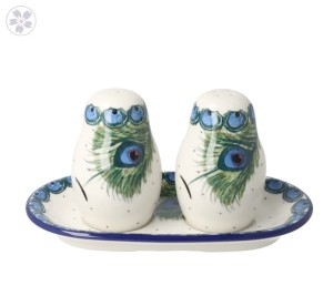 Solniczka i pieprzniczka Ceramika Artystyczna Bolesławiec komplet S131 dek2127X