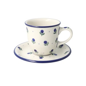 Filiżanka i spodek V 0,2 L Ceramika Artystyczna Bolesławiec B66 dek135X