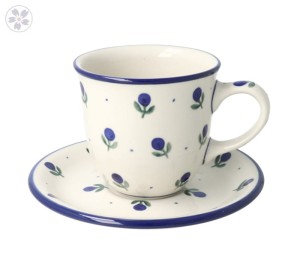 Filiżanka i spodek V 0,2 L Ceramika Artystyczna Bolesławiec B66 dek135X