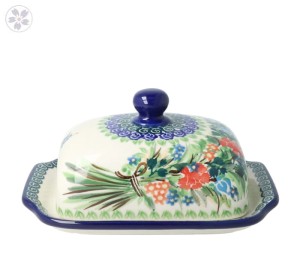 Maselnica Ceramika Artystyczna Bolesławiec kostka masła M295 dekU3195