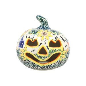 Lampion dynia wys. 14 cm Halloween Czarownica Galia