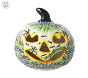 Lampion dynia wys. 14 cm Halloween Nietoperze Galia