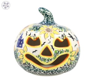 Lampion dynia wys. 14 cm Halloween Czarownica Galia