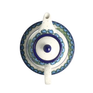 Czajnik z filiżanką Ceramika Artystyczna Bolesławiec V 0,6 L C01 DEK2127X