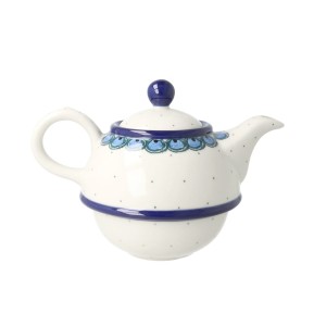 Czajnik z filiżanką Ceramika Artystyczna Bolesławiec V 0,6 L C01 DEK2127X