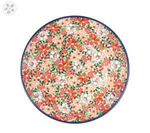 Talerz Ceramika Artystyczna Bolesławiec płaski obiadowy Ø 24 cm T266 dekU5004