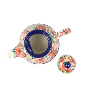 Czajnik z filiżanką Ceramika Artystyczna Bolesławiec V 0,6 L C01 DEKU5004