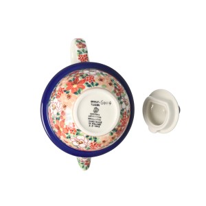 Czajnik z filiżanką Ceramika Artystyczna Bolesławiec V 0,6 L C01 DEKU5004