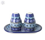 Salt & Pepper shakers S131dek1917X Bolesławiec Pottery