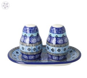 Solniczka i pieprzniczka Ceramika Artystyczna Bolesławiec komplet S131 dek1917X