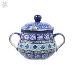 Sugar bowl  V 0,2 L C035dek1917X Bolesławiec Pottery