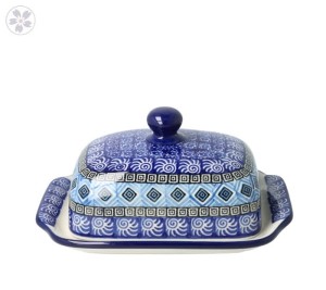 Maselnica Ceramika Artystyczna Bolesławiec kostka masła M295 dek1917X