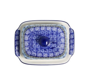 Maselnica Ceramika Artystyczna Bolesławiec kostka masła M295 dek1917X