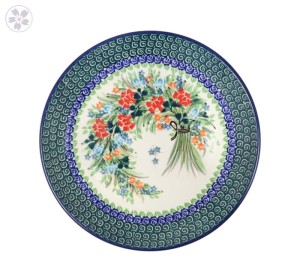 Talerz Ceramika Artystyczna Bolesławiec płaski obiadowy Ø 24 cm T266 dekU3195