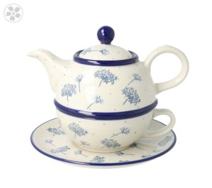 Czajnik z filiżanką Ceramika Artystyczna Bolesławiec V 0,6 L C01 DEK2812X