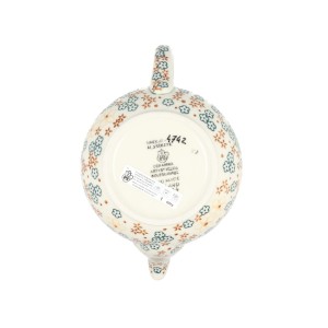 Czajnik Ceramika Artystyczna Bolesławiec do herbaty Sitko V 0,9 L E22 dekU4742