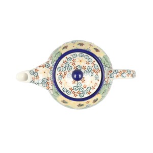 Czajnik Ceramika Artystyczna Bolesławiec do herbaty Sitko V 0,9 L E22 dekU4742