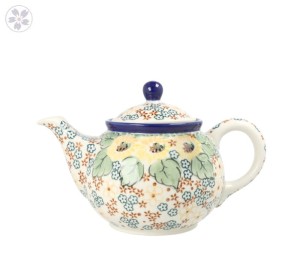 Czajnik Ceramika Artystyczna Bolesławiec do herbaty Sitko V 0,9 L E22 dekU4742