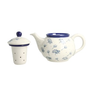 Czajnik Ceramika Artystyczna Bolesławiec do herbaty Sitko V 0,9 L E22 dek2812X