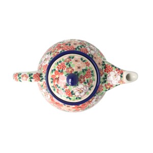 Czajnik Ceramika Artystyczna Bolesławiec do herbaty Sitko V 0,9 L E22 dekU5004