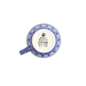 Filiżanka i spodek do kawy V 0,2 L Ceramika Artystyczna Bolesławiec F768K dek1917X