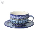 Cup and saucer V 0,2 L F768dek1917X Bolesławiec Pottery