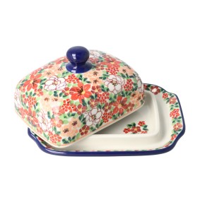 Maselnica Ceramika Artystyczna Bolesławiec kostka masła M295 dekU5004