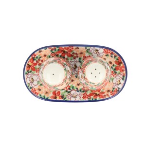 Solniczka i pieprzniczka Ceramika Artystyczna Bolesławiec komplet S131 dekU5004