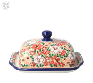 Maselnica Ceramika Artystyczna Bolesławiec kostka masła M295 dekU5004