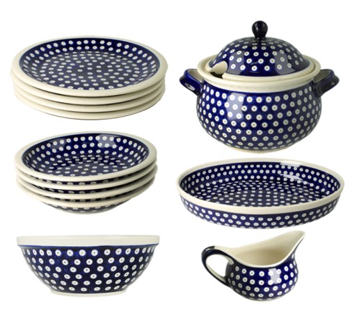 Zestaw obiadowy CERAMIKA BOLESŁAWIEC dla 4 osób DEK42