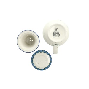 Kubek do ziół z sitkiem V 0,4 L Ceramika Artystyczna Bolesławiec C47 dek2127X