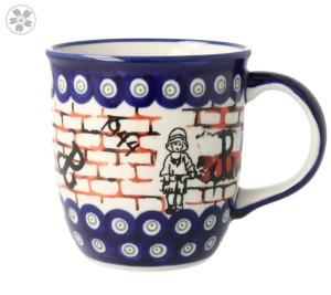 Kubek Ceramika Bolesławiec h 9,7 cm V 0,35 L GU1105 DEKDUOK171