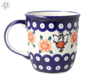 Kubek klasyczny Ceramika Bolesławiec h 9,7 cm V 0,35 L GU1105 DEK1397A Orzełek