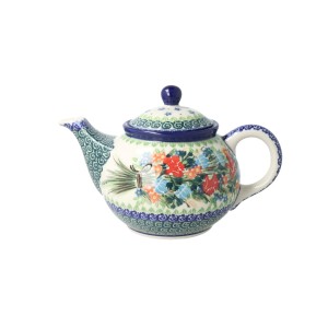 Czajnik Ceramika Artystyczna Bolesławiec do herbaty Sitko V 0,9 L E22 dekU3195