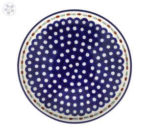 Taca na ciasto Ø 24,5 cm Ceramika Artystyczna Bolesławiec T400 dek70X