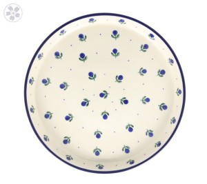 Taca Ceramika Artystyczna Bolesławiec na ciasto 24,5 cm T400 dek135X