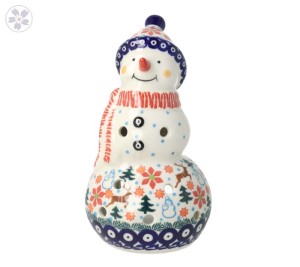 Lampion bałwan w szaliku Renifer Galia