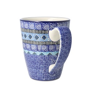 Kubek duży V 0,65 L Ceramika Artystyczna Bolesławiec D60 XL dek1917X