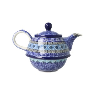 Czajnik z filiżanką Ceramika Artystyczna Bolesławiec V 0,6 L C01 DEK1917X