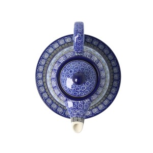 Czajnik z filiżanką Ceramika Artystyczna Bolesławiec V 0,6 L C01 DEK1917X