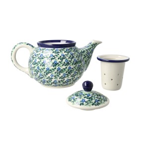 Czajnik Ceramika Artystyczna Bolesławiec do herbaty Sitko V 0,9 L E22 dek2349X