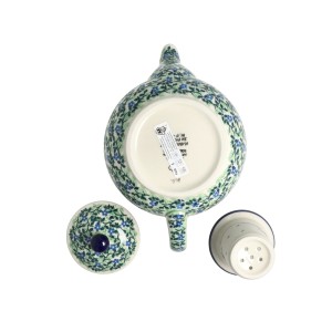 Czajnik Ceramika Artystyczna Bolesławiec do herbaty Sitko V 0,9 L E22 dek2349X