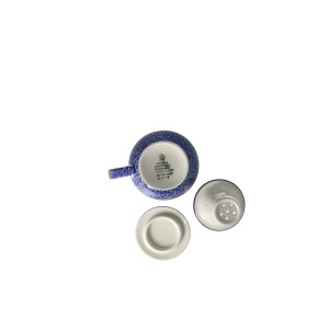 Kubek do ziół z sitkiem. Ceramika Artystyczna Bolesławiec V 0,4 L C47 dek1917X