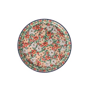 Taca Ceramika Artystyczna Bolesławiec na ciasto 24,5 cm T400 dekU5004