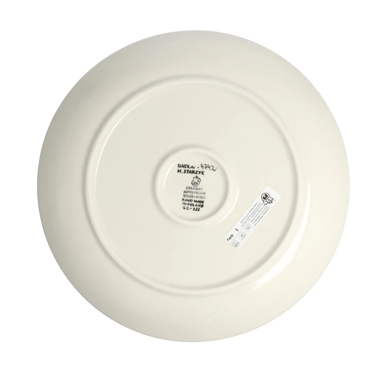 Talerz Ceramika Artystyczna Bolesławiec płaski obiadowy Ø 24 cm T266 dekU4742