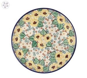 Talerz Ceramika Artystyczna Bolesławiec płaski obiadowy Ø 24 cm T266 dekU4742