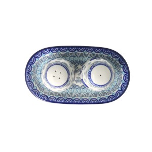 Solniczka i pieprzniczka Ceramika Artystyczna Bolesławiec komplet S131 dek2372X