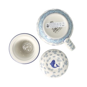 Kubek do ziół z sitkiem V 0,4 L Ceramika Artystyczna Bolesławiec C47 dek2372X